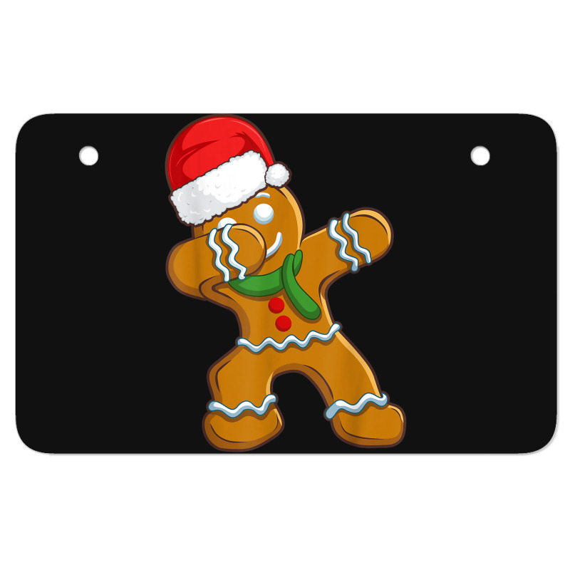 Dabbing Gingerbread Santa Christmas Kids Boys Xmas Cookie Atv License Plate | Artistshot