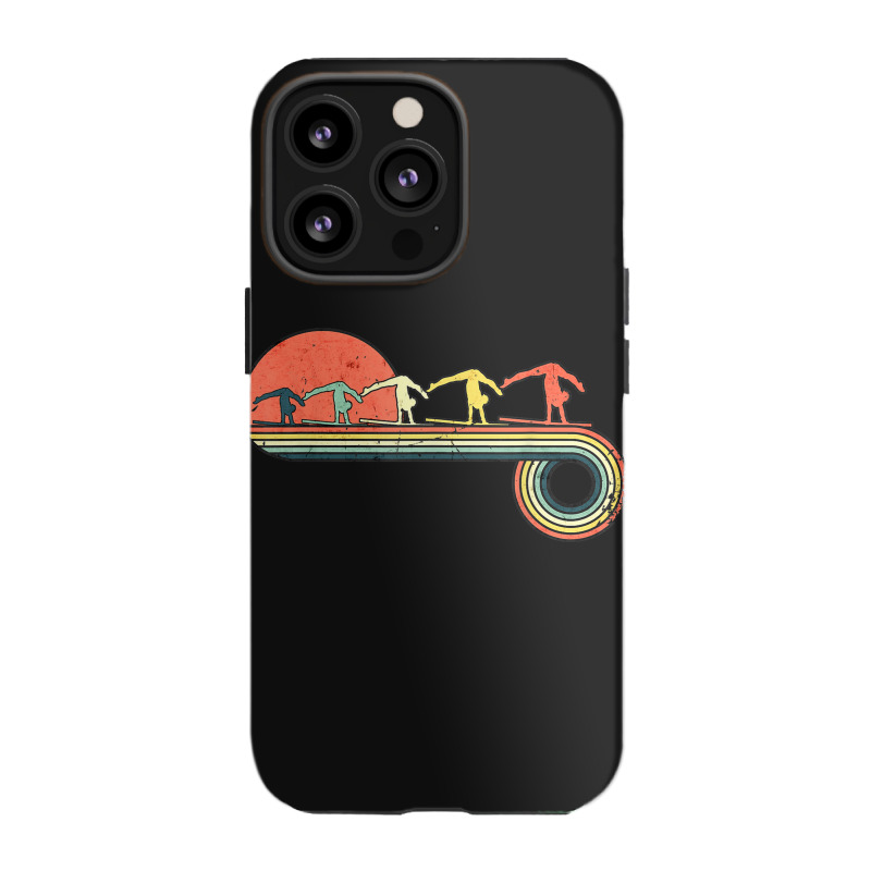 Gymnast Girl Exercise Retro Vintage Sunset Rainbow Color Iphone 13 Pro Case | Artistshot