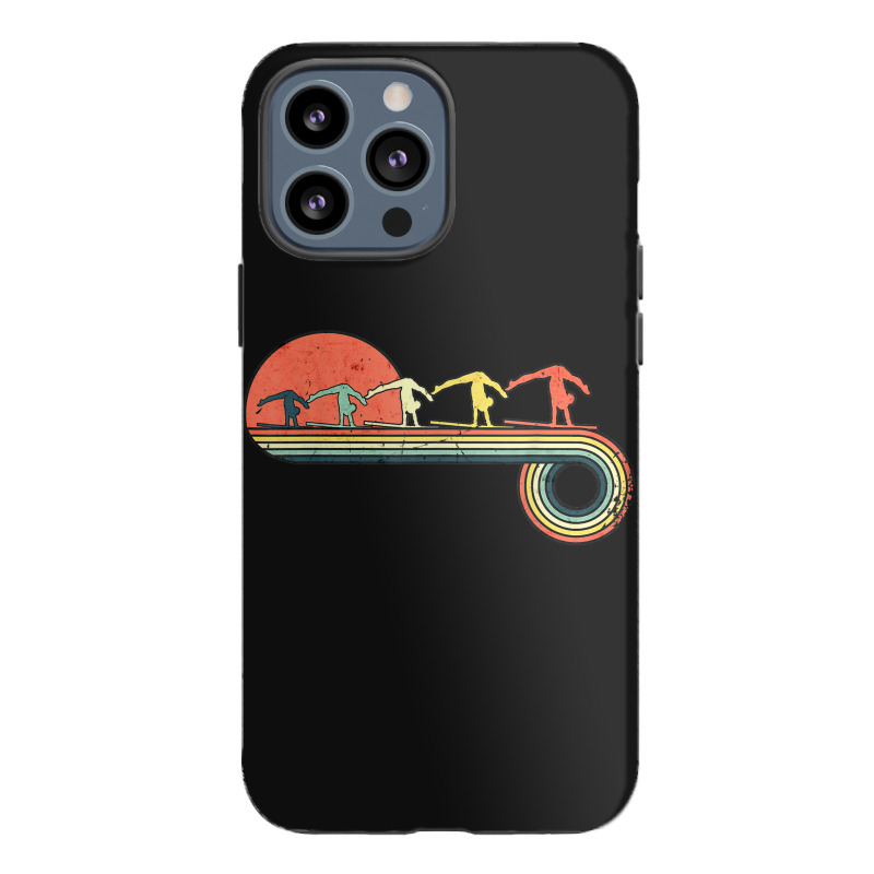 Gymnast Girl Exercise Retro Vintage Sunset Rainbow Color Iphone 13 Pro Max Case | Artistshot