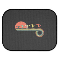 Gymnast Girl Exercise Retro Vintage Sunset Rainbow Color Rear Car Mat | Artistshot