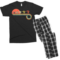 Gymnast Girl Exercise Retro Vintage Sunset Rainbow Color Men's T-shirt Pajama Set | Artistshot