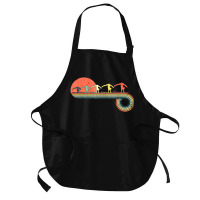 Gymnast Girl Exercise Retro Vintage Sunset Rainbow Color Medium-length Apron | Artistshot