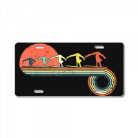 Gymnast Girl Exercise Retro Vintage Sunset Rainbow Color License Plate | Artistshot