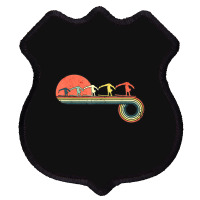 Gymnast Girl Exercise Retro Vintage Sunset Rainbow Color Shield Patch | Artistshot