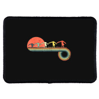 Gymnast Girl Exercise Retro Vintage Sunset Rainbow Color Rectangle Patch | Artistshot