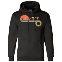 Gymnast Girl Exercise Retro Vintage Sunset Rainbow Color Champion Hoodie | Artistshot