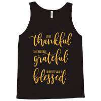 Thankful Grateful Blessed Thankful Thanksgiving Ladies Tank Top | Artistshot