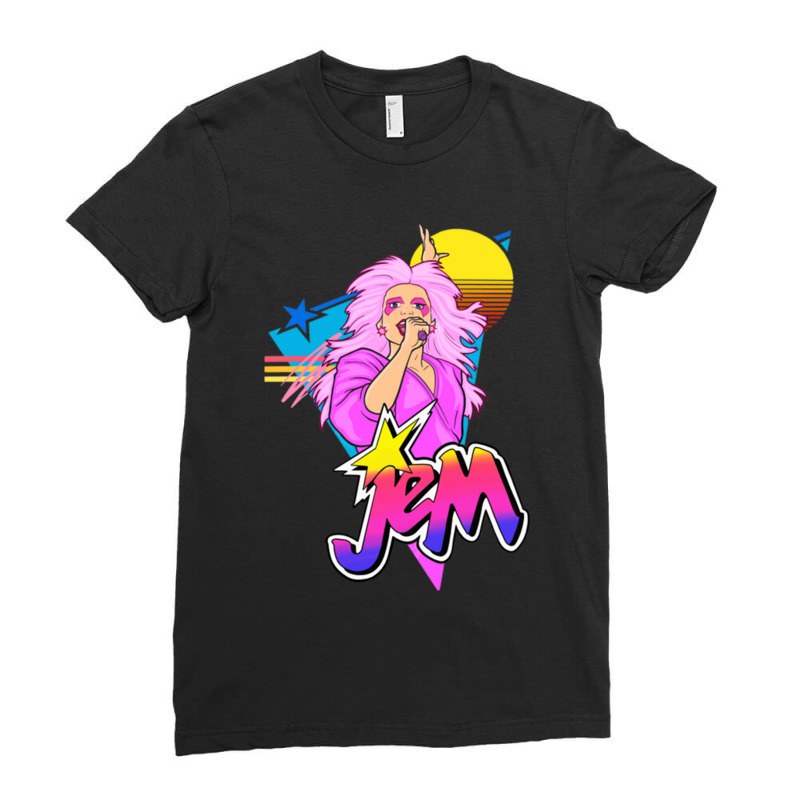 Jem 80s Style Art Ladies Fitted T-Shirt by LYNDSADEETER | Artistshot