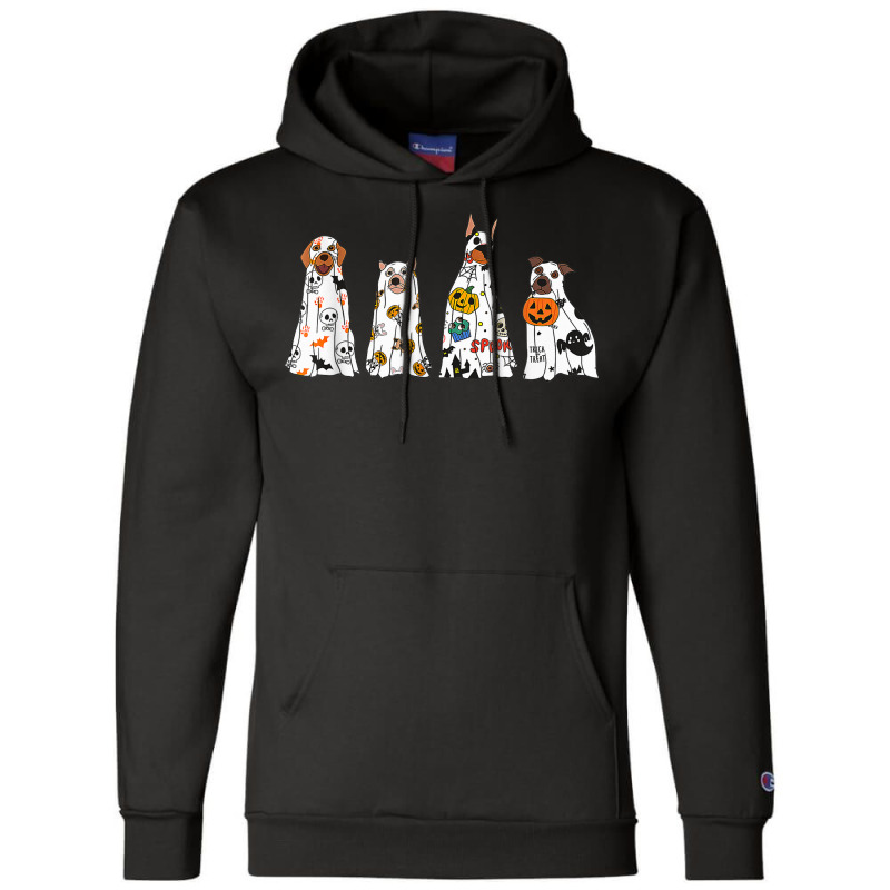 Dog Ghost Spooky Season Ghost Halloween Groovy Retro Champion Hoodie | Artistshot