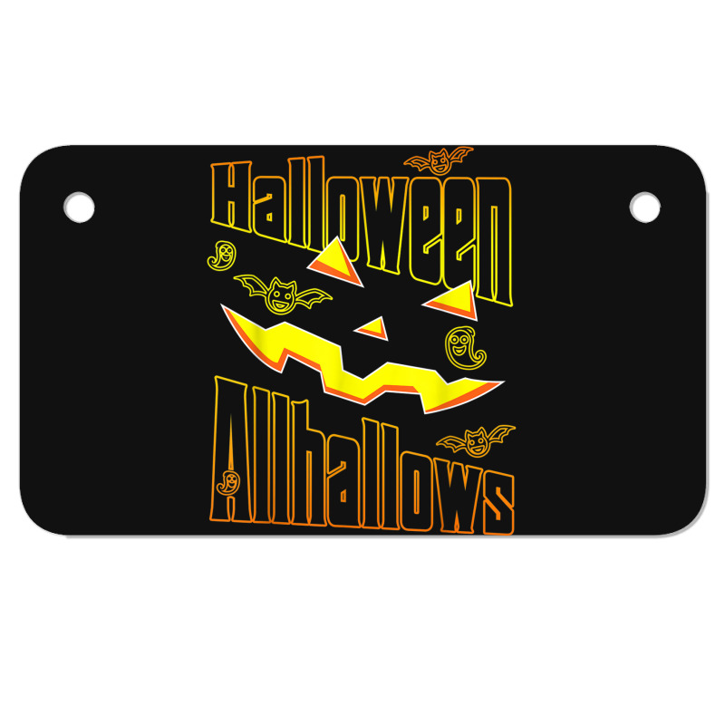 Funny Halloween Allhallows Halloween 2022 Motorcycle License Plate | Artistshot