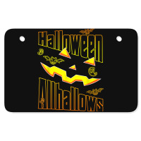 Funny Halloween Allhallows Halloween 2022 Atv License Plate | Artistshot