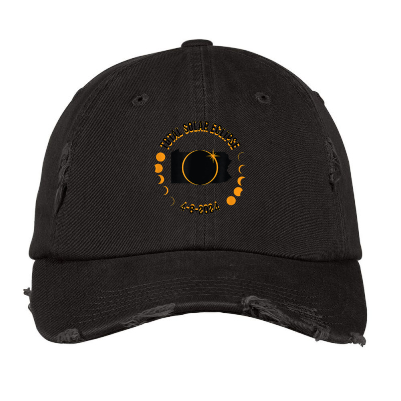 Pennsylvania Total Solar Eclipse Path 2024 Eclipse Souvenir T Shirt Vintage Cap by cm-arts | Artistshot