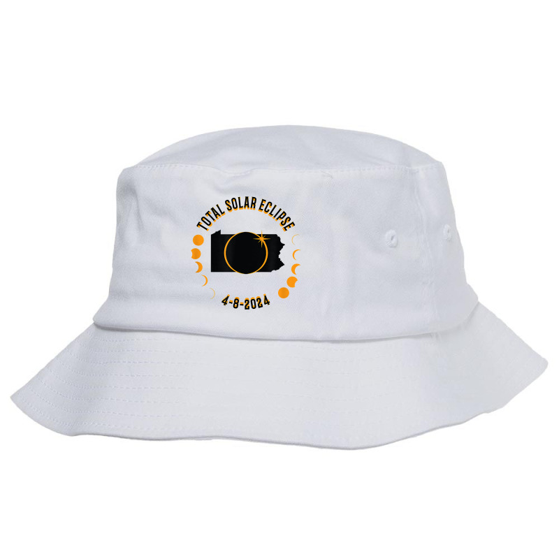 Pennsylvania Total Solar Eclipse Path 2024 Eclipse Souvenir T Shirt Bucket Hat by cm-arts | Artistshot