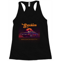 Brockton Massachusetts Retro Vintage 80s 90s Muscle Cars Retrowave Aes Racerback Tank | Artistshot