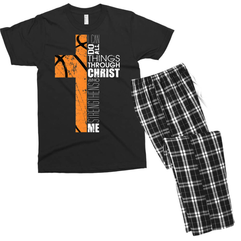 Christian Basketball Teen Boys Men Religious Verses Men's T-shirt Pajama Set | Artistshot