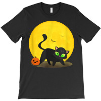 Happy Halloween Cute Black Cat Party Costume T-shirt | Artistshot