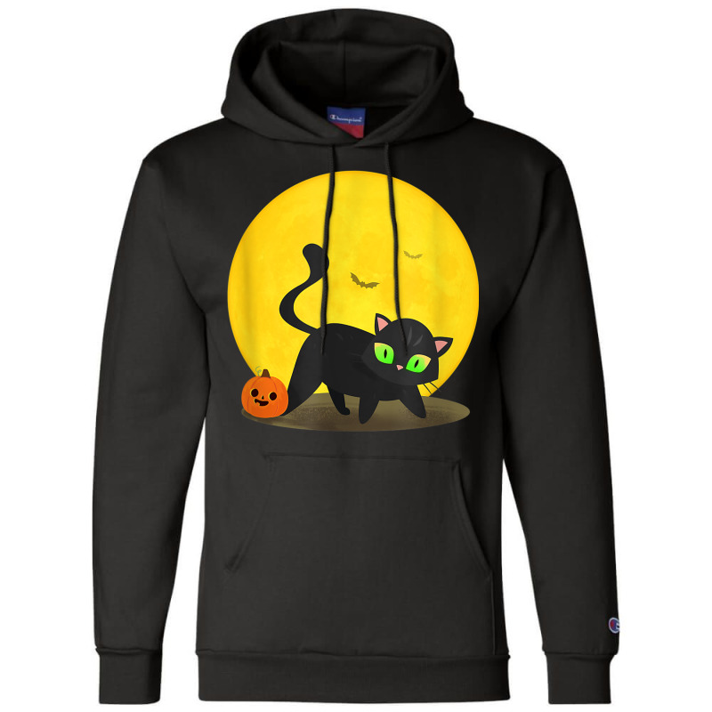 Happy Halloween Cute Black Cat Party Costume Champion Hoodie | Artistshot