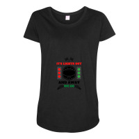 It's Lights Out And Away We Go Classic Design Maternity Scoop Neck T-shirt | Artistshot