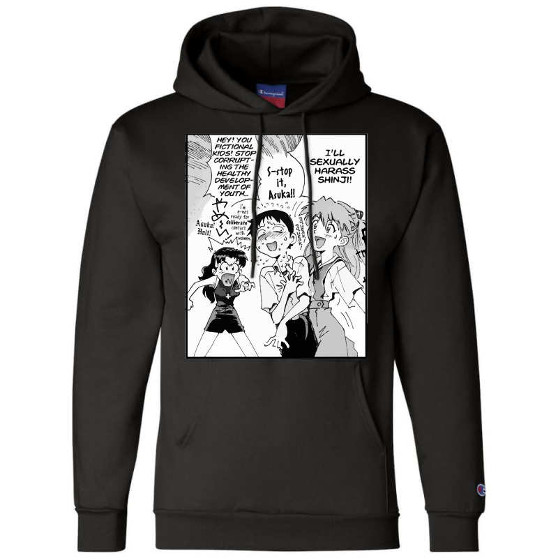 Eva Funny Scene Champion Hoodie | Artistshot