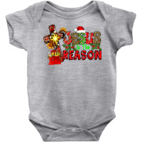 Jesus Is The Reason Christmas Nativity Buffalo Plaid Leopard T Shirt Baby Bodysuit | Artistshot