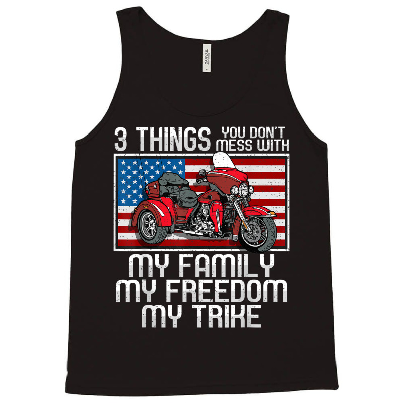 Motorcycle Trike American Biker Rules Tank Top by MaraRojas | Artistshot