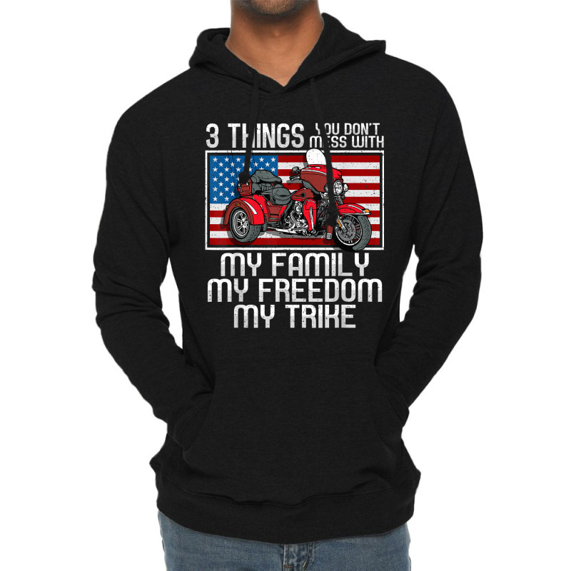 Motorcycle Trike American Biker Rules Lightweight Hoodie by MaraRojas | Artistshot