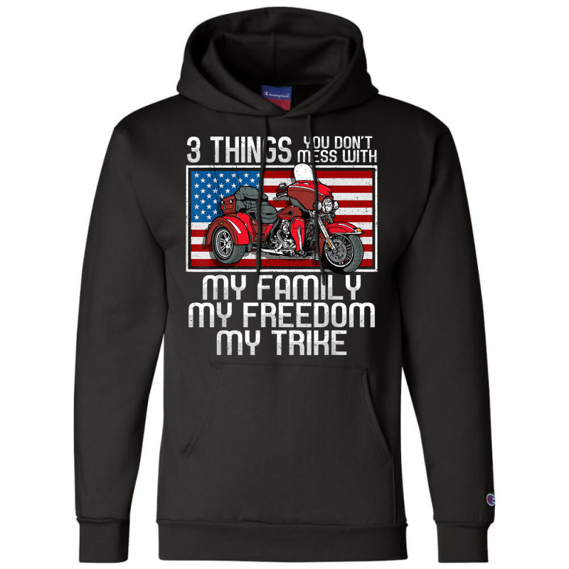 Motorcycle Trike American Biker Rules Champion Hoodie by MaraRojas | Artistshot