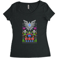 Dragon Quest Ugly Sweater Women's Triblend Scoop T-shirt | Artistshot