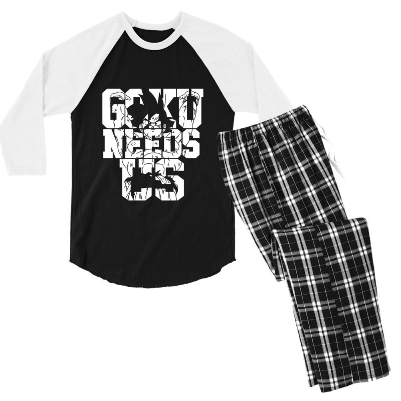 Goku Needs Us For Boyfriend Men's 3/4 Sleeve Pajama Set | Artistshot