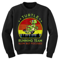 Turtle Running Team Slow But Focused Vintage Youth Sweatshirt | Artistshot