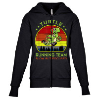 Turtle Running Team Slow But Focused Vintage Youth Zipper Hoodie | Artistshot