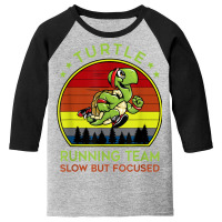 Turtle Running Team Slow But Focused Vintage Youth 3/4 Sleeve | Artistshot