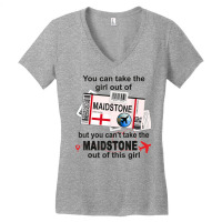 Maidstone Girl   Maidstone Boarding Pass   Maidstone T Shirt Women's V-neck T-shirt | Artistshot