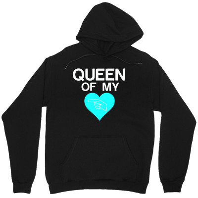 Couple Queen Of My Heart Funny Unisex Hoodie Designed By M1ra