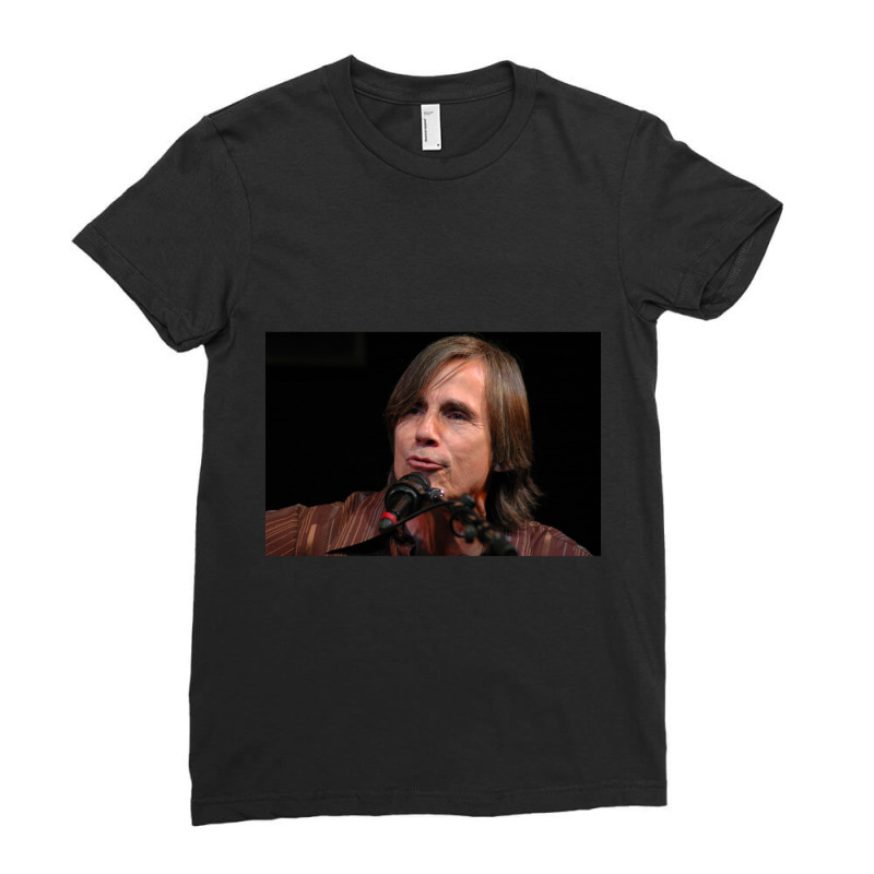 Jackson Browne 2 Metal Print Ladies Fitted T-Shirt by cm-arts | Artistshot