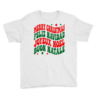 Merry Christmas, Feliz Navidad, Joyeux Noel, Buon Natale Pullover Hood Youth Tee | Artistshot