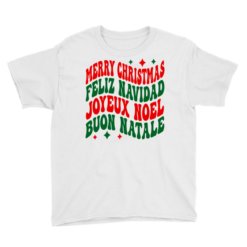 Merry Christmas, Feliz Navidad, Joyeux Noel, Buon Natale Pullover Hood Youth Tee by vaelotaduc | Artistshot