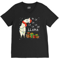 Fa La La Llama Funny Christmas Women Men Kids Costume V-neck Tee | Artistshot