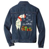 Fa La La Llama Funny Christmas Women Men Kids Costume Men Denim Jacket | Artistshot