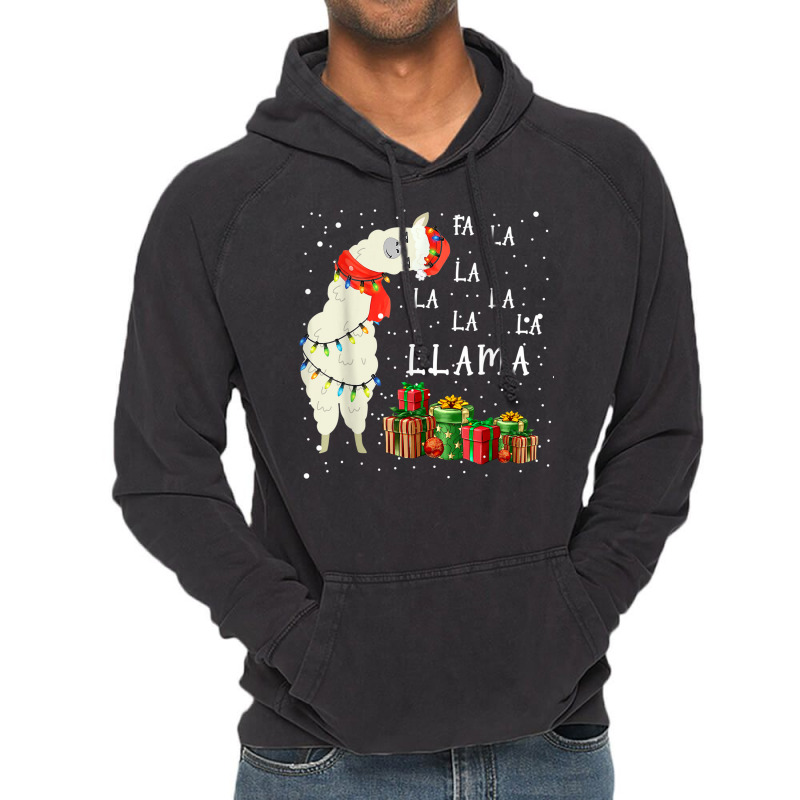 Fa La La Llama Funny Christmas Women Men Kids Costume Vintage Hoodie | Artistshot