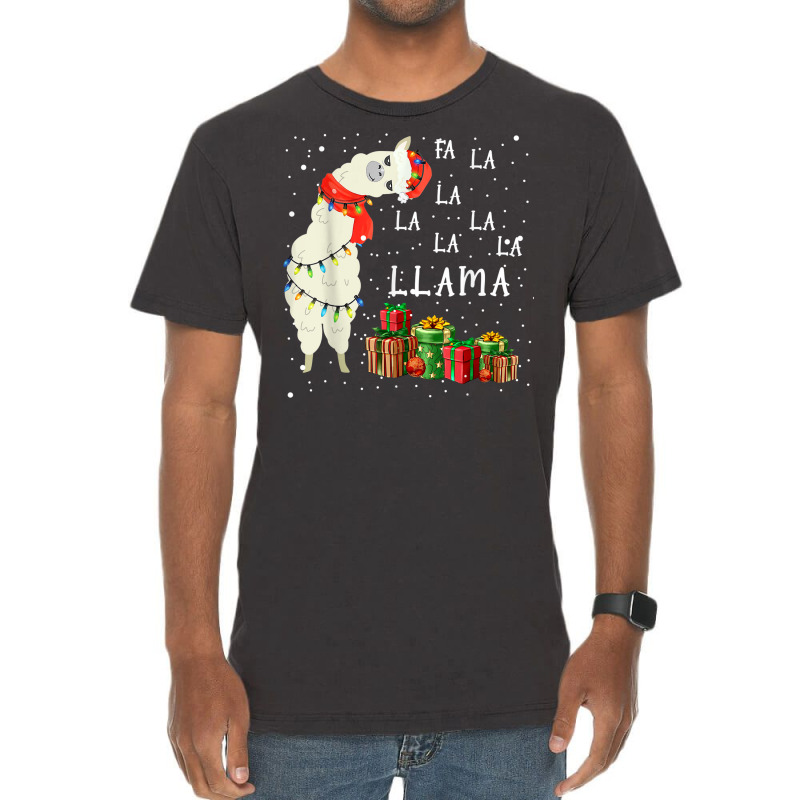 Fa La La Llama Funny Christmas Women Men Kids Costume Vintage T-shirt | Artistshot