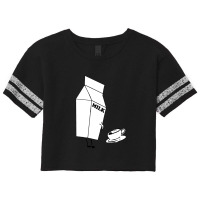 Funny Urinating Milk Carton Cartoon Scorecard Crop Tee | Artistshot