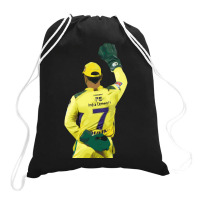 Ms Dhoni Chennai Super Kings Csk Wallpaper Whistlepodu Classic Drawstring Bags | Artistshot