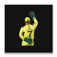 Ms Dhoni Chennai Super Kings Csk Wallpaper Whistlepodu Classic Metal Print Square | Artistshot