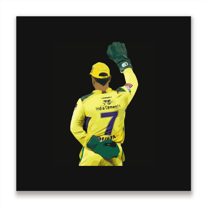 Ms Dhoni Chennai Super Kings Csk Wallpaper Whistlepodu Classic Metal Print Square | Artistshot