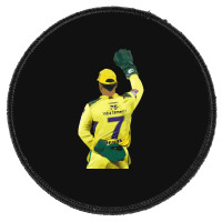 Ms Dhoni Chennai Super Kings Csk Wallpaper Whistlepodu Classic Round Patch | Artistshot