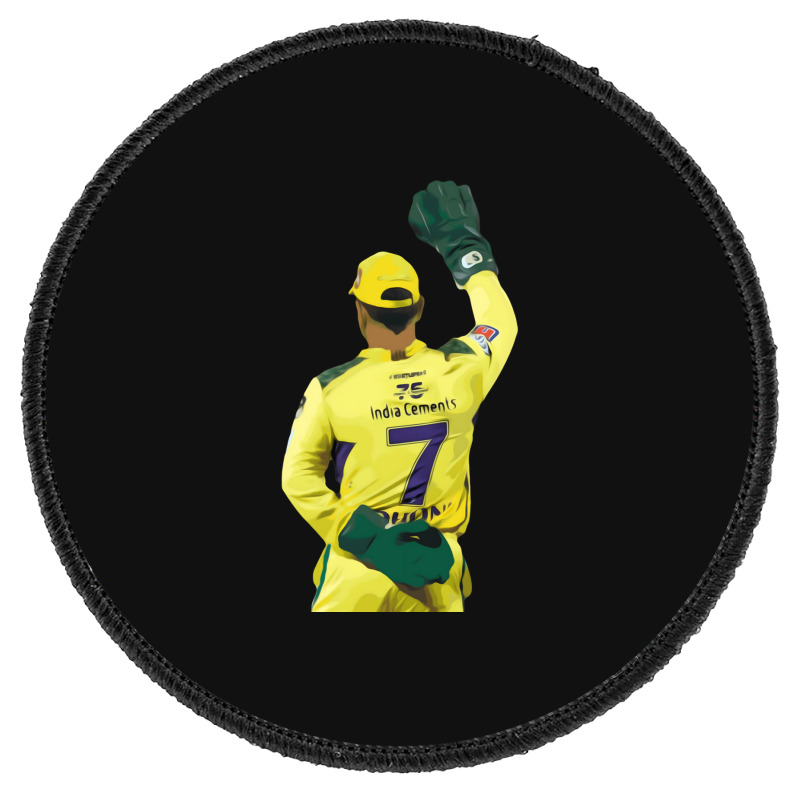 Ms Dhoni Chennai Super Kings Csk Wallpaper Whistlepodu Classic Round Patch | Artistshot