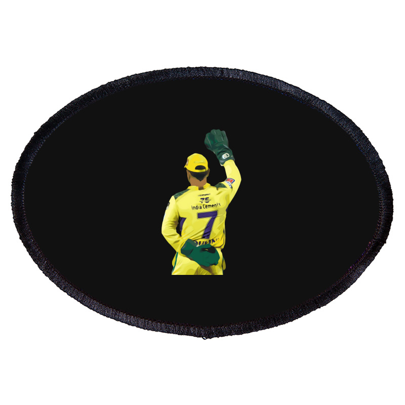 Ms Dhoni Chennai Super Kings Csk Wallpaper Whistlepodu Classic Oval Patch | Artistshot