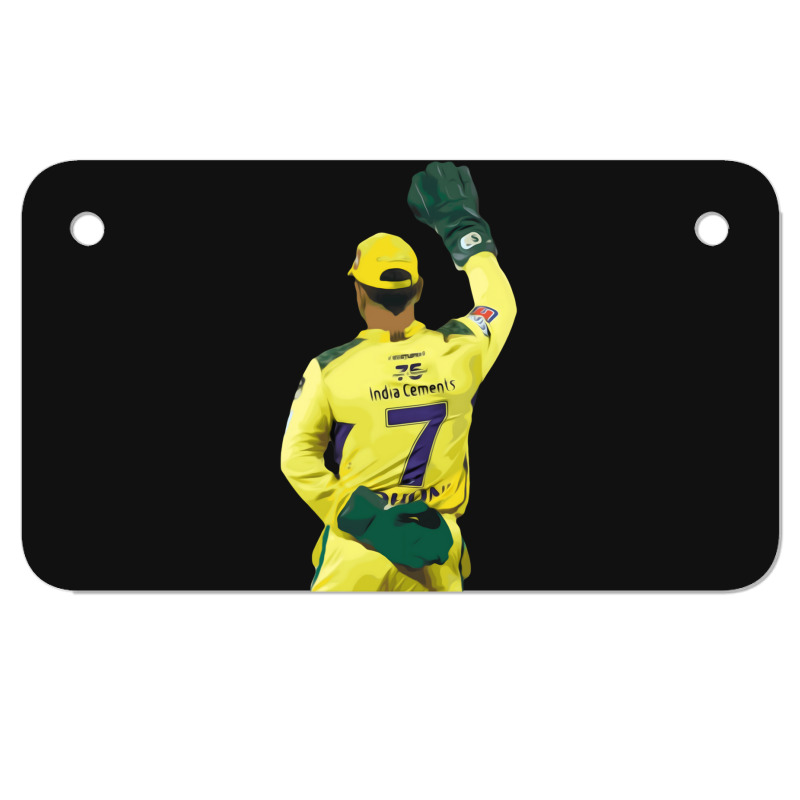 Ms Dhoni Chennai Super Kings Csk Wallpaper Whistlepodu Classic Motorcycle License Plate | Artistshot