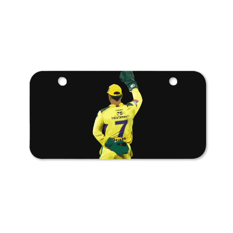 Ms Dhoni Chennai Super Kings Csk Wallpaper Whistlepodu Classic Bicycle License Plate | Artistshot